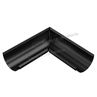 Угол желоба внутренний МЕТАЛЛ ПРОФИЛЬ PURMAN BLACK EDITION D125 Ral 9005